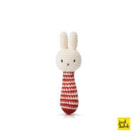 nijntje handmade streepjes rammelaar, rood + muziek