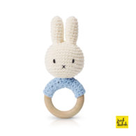 nijntje handmade bijtring, pastel blauw + muziek
