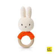 nijntje handmade bijtring, oranje + muziek