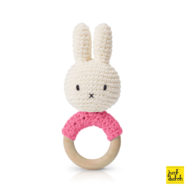 nijntje handmade bijtring, roze + muziek