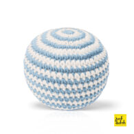 pastel blauwe gestreept bal handmade
