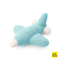 pastel aqua vliegtuig handmade