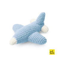 pastel blauwe vliegtuig handmade