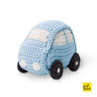 pastel blauwe auto handmade