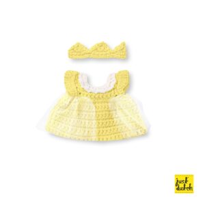 pastelgele prinsessenoutfit handmade