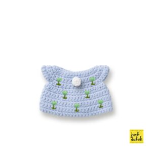 pastel blauwe tulpen jurk handmade