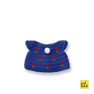 blauwe tulpen jurk handmade
