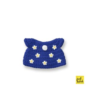 blauwe bloemenjurk handmade