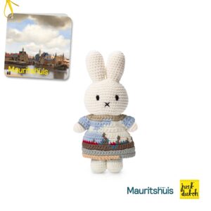 nijntje handmade en haar gezicht op delft jurk