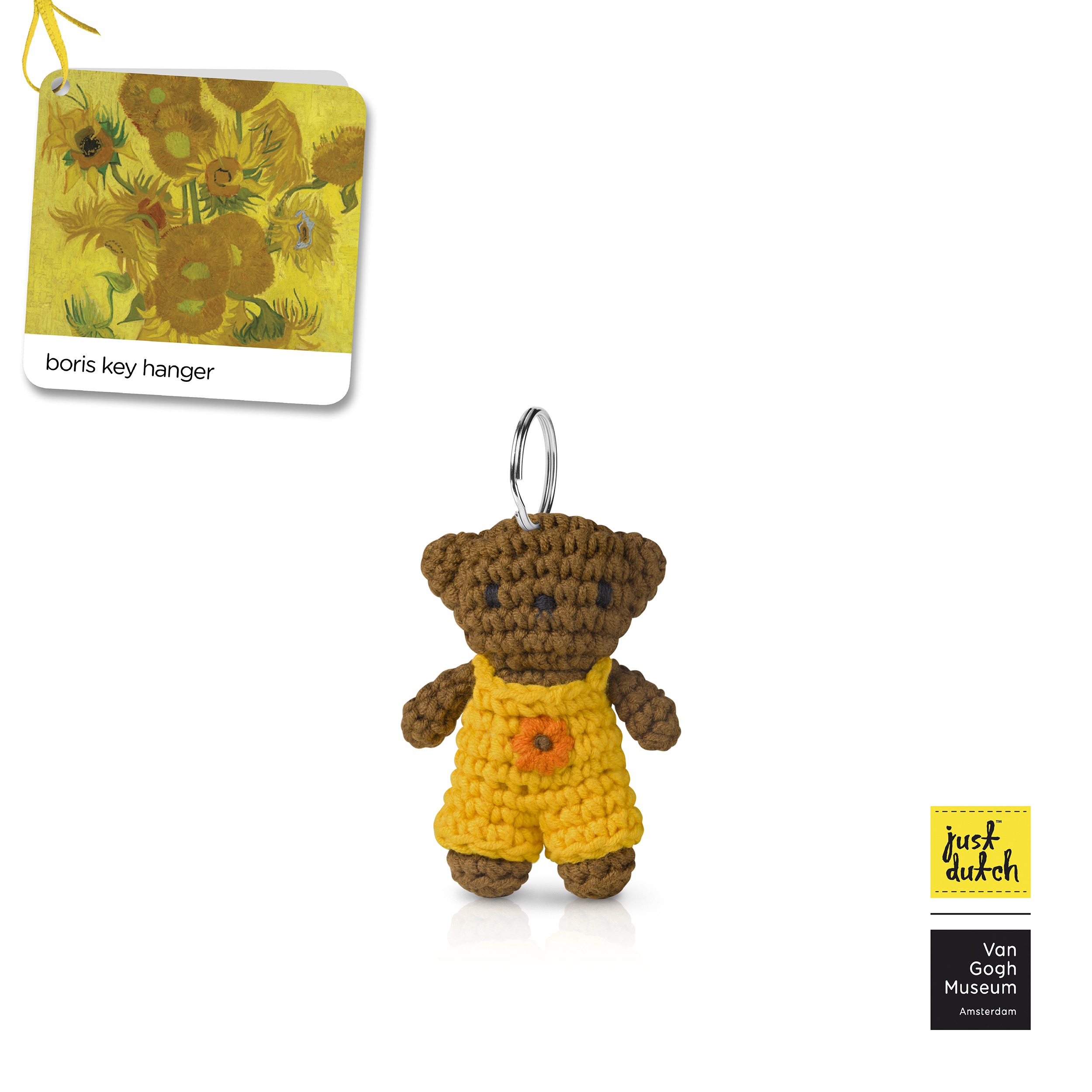 boris handmade sleutelhanger zonnebloemen