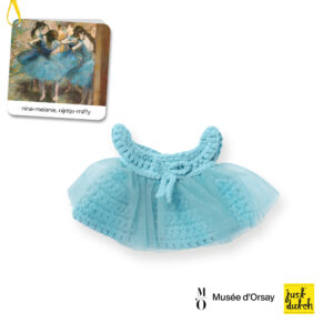 blauwe degas jurk handmade